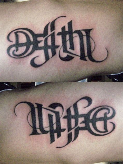 life death tattoo designs|life death ambigram tattoo designs.